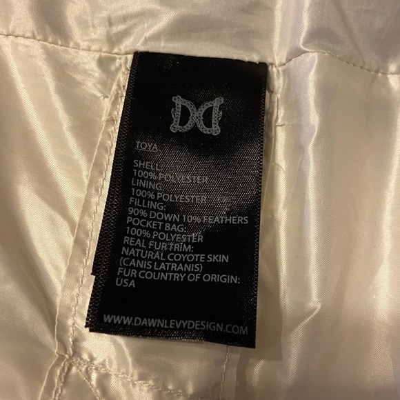 Dawn Levy Down Coat w/ Coyote Trim - Picture 14 of 15